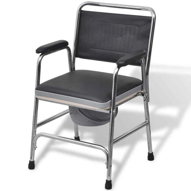 Silla cómoda de acero negra