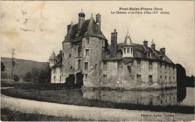 CPA PONT-SAINT-PIERRE Le Chateau et la Piece d'Eau (1149664)