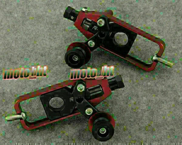 Chain Adjusters Tensioners CNC Aluminum Motor Fit Kawasaki Ninja ZX10R 2008 2009