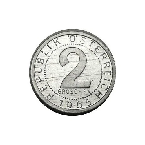 elf Austria 2 Groschen 1965 Proof Eagle
