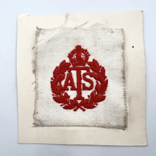 GENUINE WW2 ATS Auxiliary Territorial Service Cloth Badge £25.00 ...