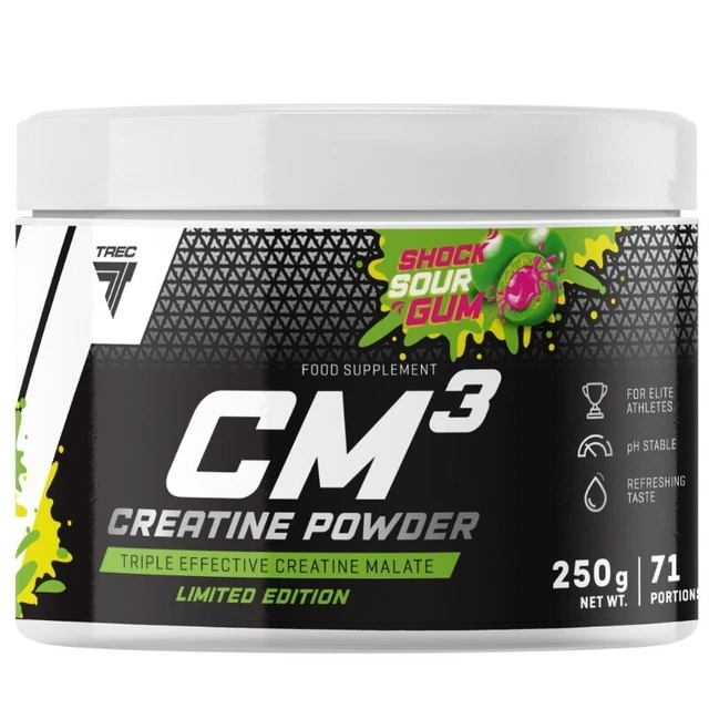 Trec Nutrition CM3 Powder 250g - Tri-Creatina Malato Al Pompelmo Rosa Per Forza E Massa Muscolare