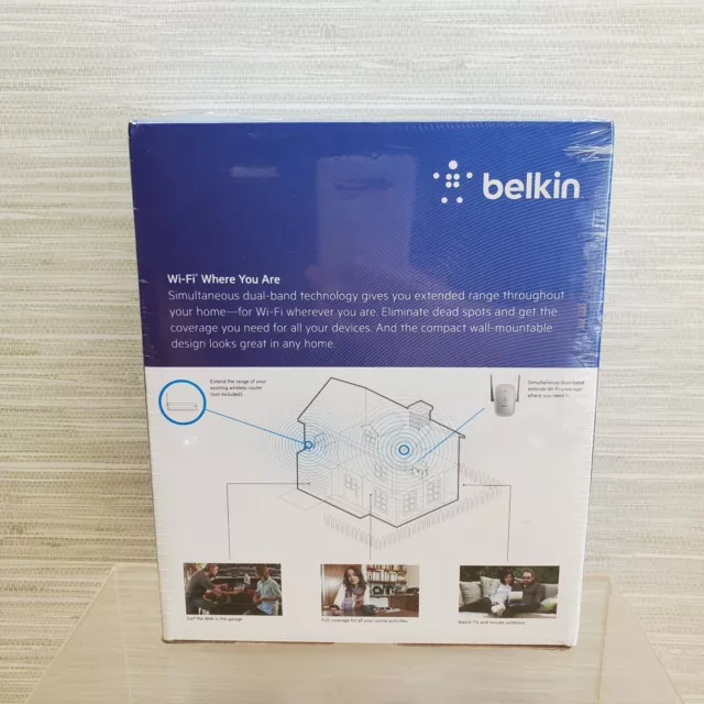 Nuevo Belkin N300 2012 Doble Banda Wi-Fi Rango Extensor 7-22868-87831-6 3