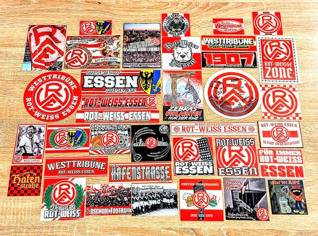AUFKLEBER MIX ULTRAS Rot Weiss Essen 36x Fanszene Sticker RWE Sammlung