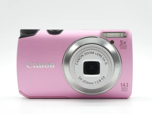 [NEAR MINT++ IN BOX] Canon PowerShot A3200 IS Pink 14.1MP Digital Camera JAPAN