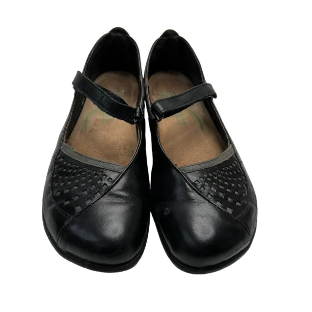 NAOT Women’s Size 7 Shoe Black Leather Mary Jane Comfort Flats Stability Comfort