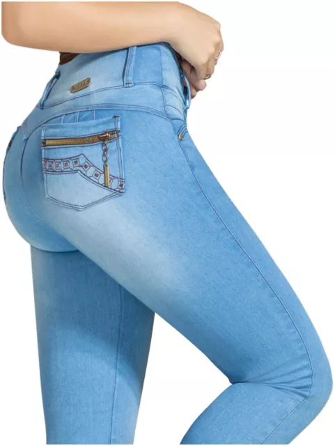 COLOMBIAN JEANS LEVANTA Cola Pantalones de Mujer Butt-Lifter Skinny LT.ROSE  1317 $52.97 - PicClick