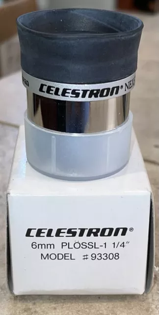 Celestron Telescopes 6 MM PLOSSL-1 1/4 MODEL #93308 LENS Mint In Box