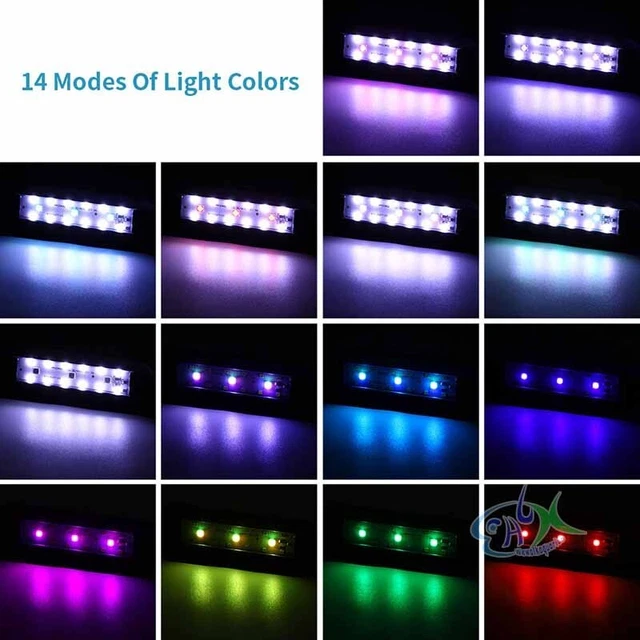 USB Mini LED Aquarium Light Bracket Clip On Fish Tank Lighting Fresh & Saltwater 3