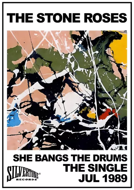 The Stone Roses A3 Print She Bangs The Drums Poster Wall Art Album CD.