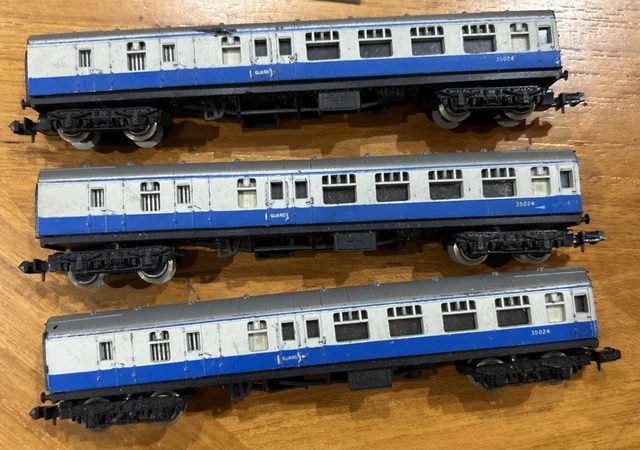 Lot De 3 Voitures British Rail – Lima HO – Époque 3 – Vert – État Neuf