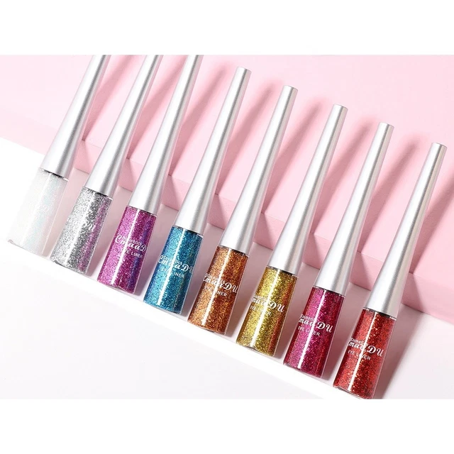 Set De 16 Eyeliners Pailletés Imperméables - Longue Tenue - Neuf