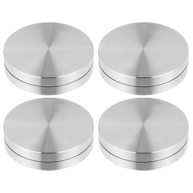 4 Pcs Aluminiumlegierung Plattenspieler-Basis Runde Kuchenform Cupcakes Stehen