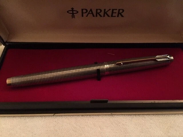 Parker 75 Flat Top Vermeil – Stylo Plume Vintage En Vermeil Et Or 14 Carats – Pièce Rare Et Prestigieuse