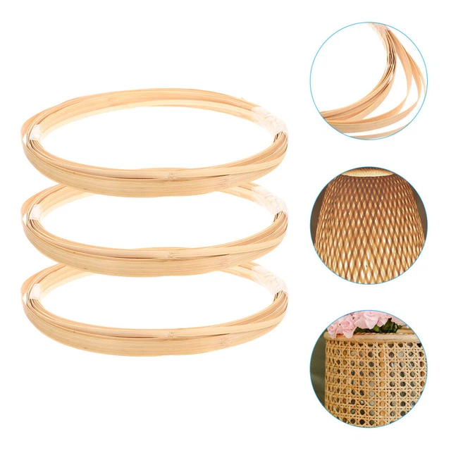 3 Rolls Bambus-Webzubehör Bambusrohr Bambusstreifen Hochzeitskorb