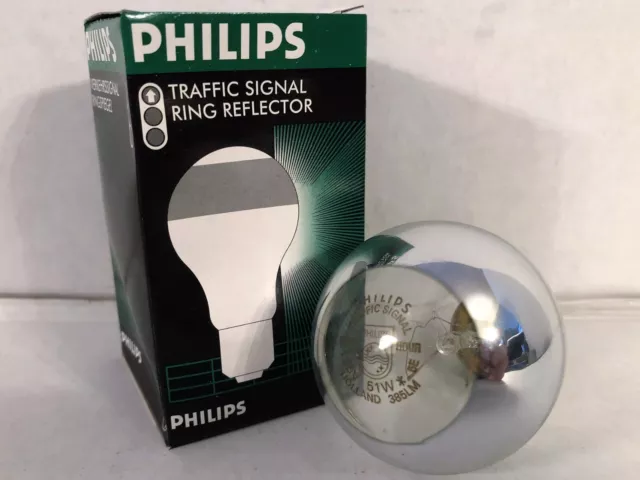 1 (one) Phillips 51 Watt Traffic Signal 'Ring Reflector' Bulb