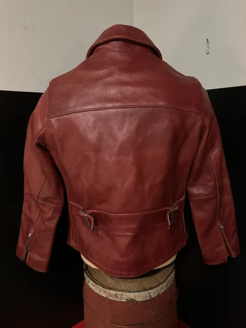 VTG Rare Gap Leather “Special Denim” Moto Jacket Super Thick M Sml XLNT,Cool 3