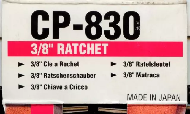 Chicago Pneumatic CP 830 3/8"Dr HighTorque Air Ratchet Max 100 Fb Made in Japan 9