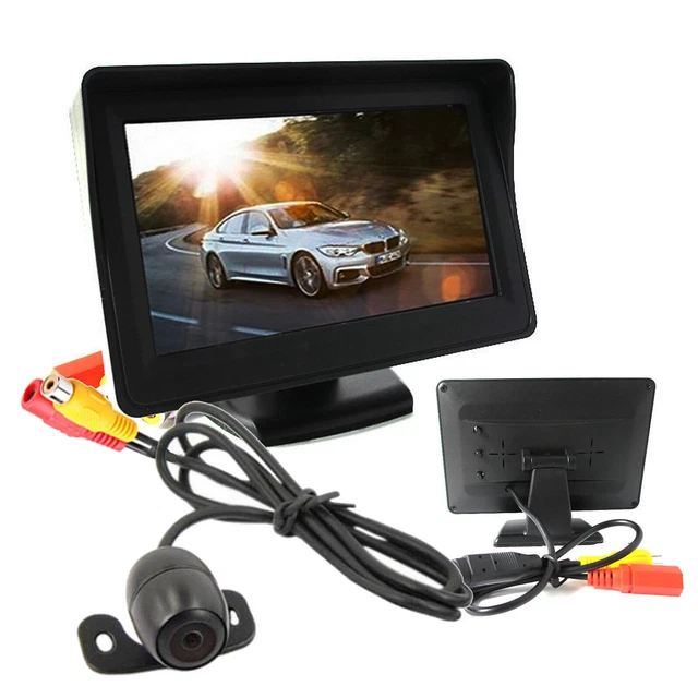 Hikity Duale Telecamera Retromarcia Auto Wireless con Monitor LCD da 7 pollici, Telecamera Posteriore Wireless Impermeabile Visione Notturna Eccellente per Camper Camion Roulotte