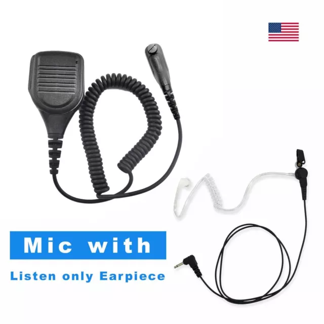 Speaker Mic & 3.5mm Listen Only Acoustic Earpiece for Motorola APX900, XPR7550e