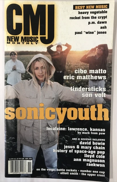 CMJ MAGAZINE-NOV 1995-SOINC Youth-Cibo Matto-Eric Matthews-David Bowie ...