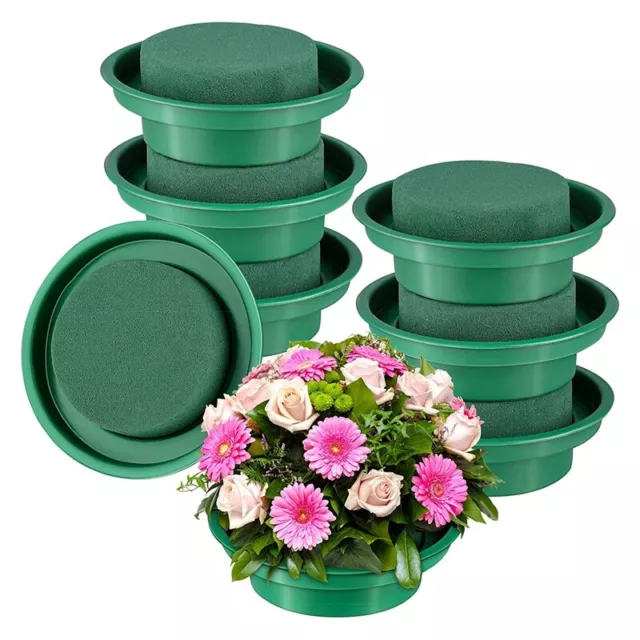 8Er Pack Blumenschaum Runde Schalen DIY Blumenarrangement Kit GrüNe Runde N5937