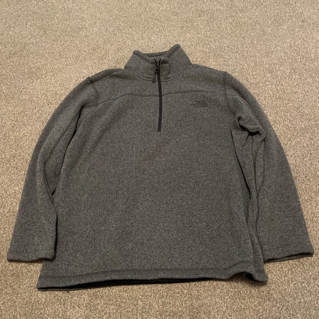 Giacca in pile grigia The North Face da uomo grigia 1/4 cerniera taglia XL