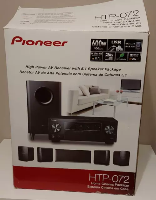 Pioneer VSX-324 4K 5.1 Receiver Set originalverpackt incl. Boxen und Kabel