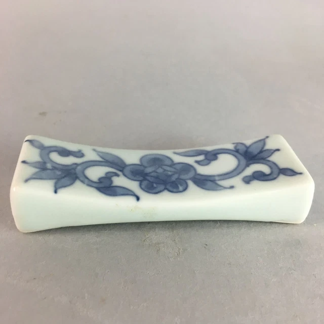 Japanese Porcelain Chopstick Rest Holder Vtg Hashioki Sometsuke  CR158