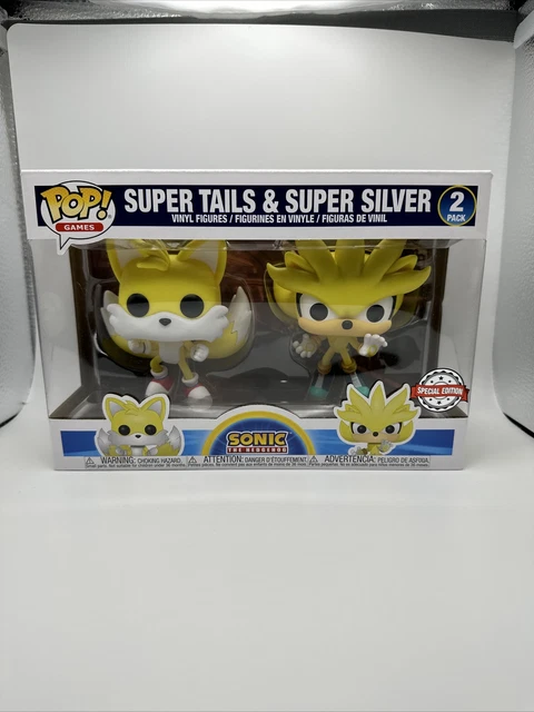 Funko Pop! SONIC THE HEDGEHOG: Super Tails & Super Silver 2-Pack [Game –  BoomLoot