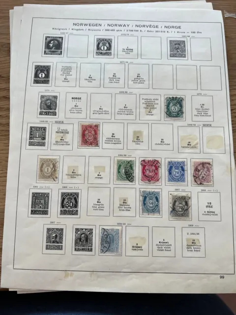Briefmarken aus Norwegen und Briefe