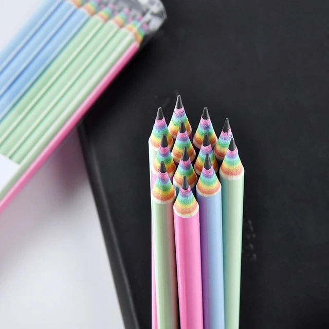 Matita di carta a colori 12 pzsrainbow HB penna da pittura artistica professionale suppl scuola WS