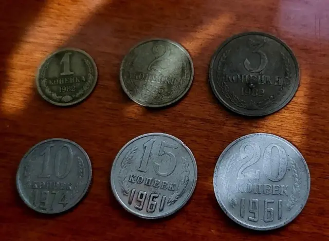Lotto 6 monete CCCP  URSS - Come da foto -tutte diverse Copechi Unione Sovietica