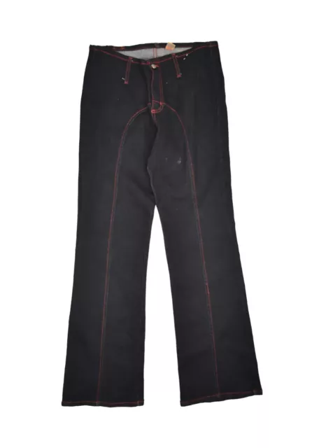 Vintage Watch LA Jeans Womens 15 30x32 Black Contrast Stitch High Waist Wide y2k Vintage Watch LA Jeans Womens 15 30x32 Black Contrast Stitch High Waist Wide y2k