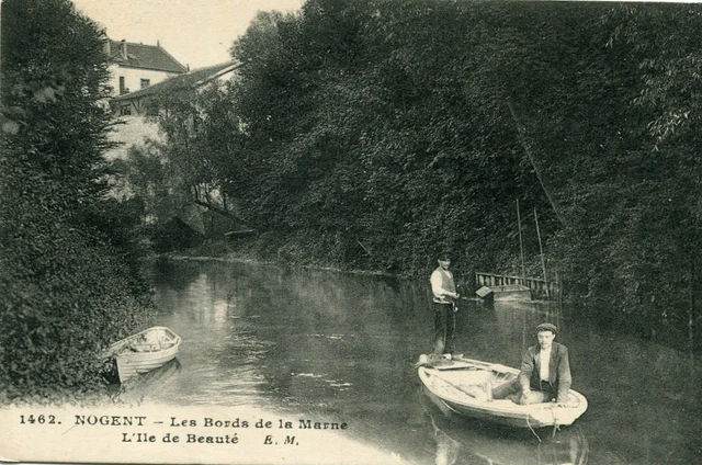 NOGENT SUR MARNE card the banks of the Marne The island of beauty