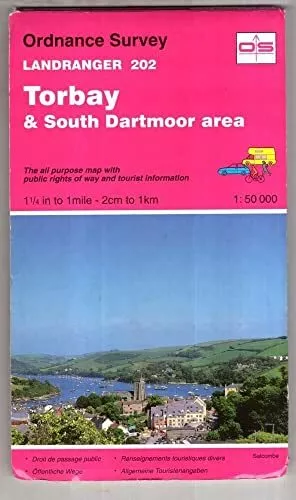 Torbay and South Dartmoor Area - Ordnanc... by Ordnance Survey Sheet map, folded
