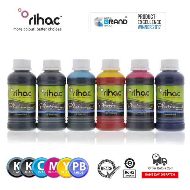 RIHAC Refill ink suits Canon PGI670 CLI671 Dye Pigment TS8060 TS9060 CISS