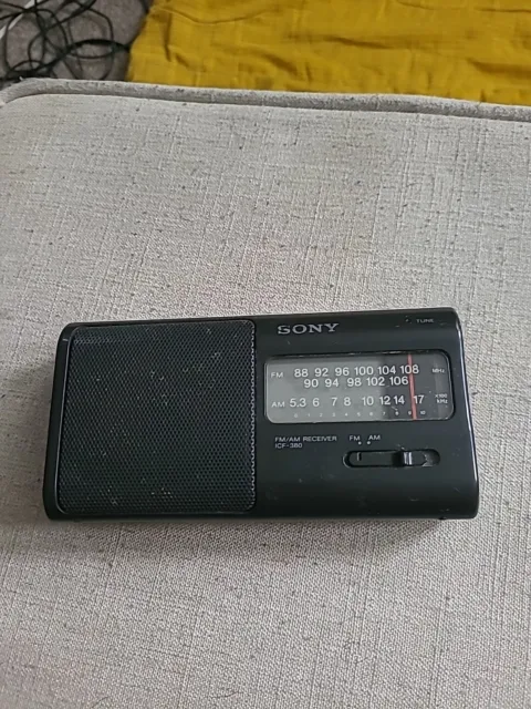 Sony ICF-S10MK2 FM/AM Portable Radio and ICF-380 Sony Portable bundle  Tested