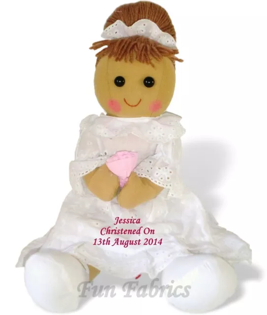 Personalised Rag Doll Christening Baptism First Holy Communion Naming Gift