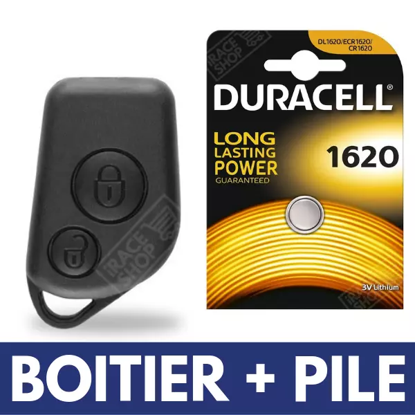 Coque 2 boutons de Télécommande Clé pour Plip Citroen Saxo Xsara Picasso + Pile