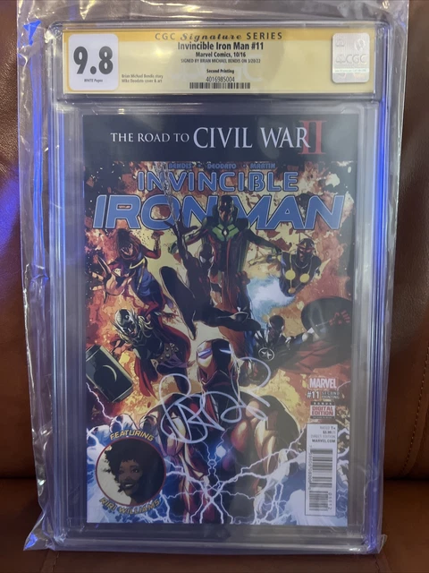 Invincible Iron Man #11 2nd Print CGC 9.8 SS Riri Ironheart