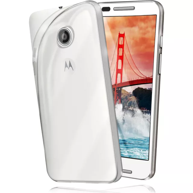 Hülle für Motorola Moto E Schutzhülle Silikon Case Cover Schutz Klar Transparent