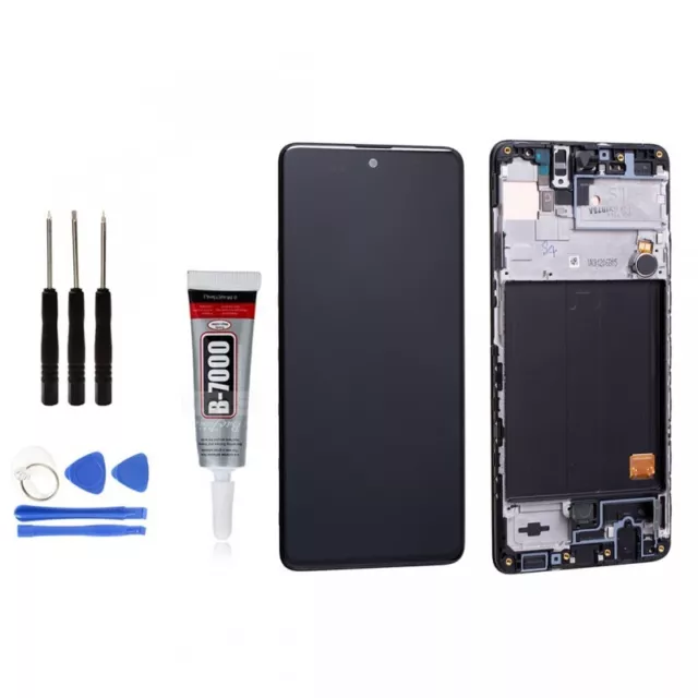 ECRAN COMPLET pour SAMSUNG GALAXY A51 SM-A515F avec CHASSIS + OUTILS + COLLE 2