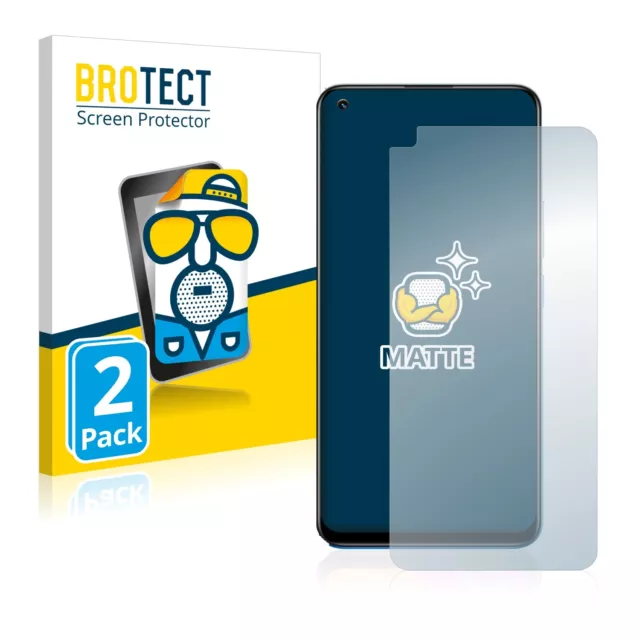 2x Protector Pantalla Antireflejos para realme 8 Pro Pelicula Protectora Mate