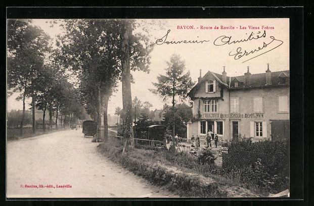 CPA Bayon, Route de Roville - Les Vieux Freres
