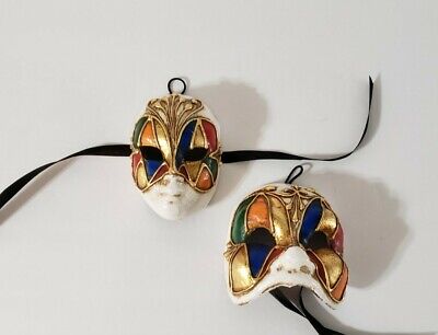 Original Kartaruga Venezia Paper Mache Mask Set Rome Italy