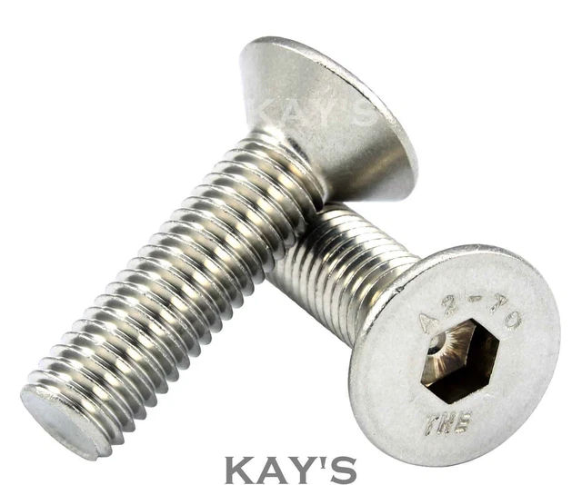 M4 M5 M6 M8 M10 Countersunk Bolt Csk Allen Key Socket Screws A2