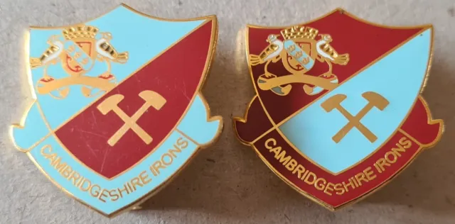 West Ham Enamel Badges x Two Cambridgeshire Irons