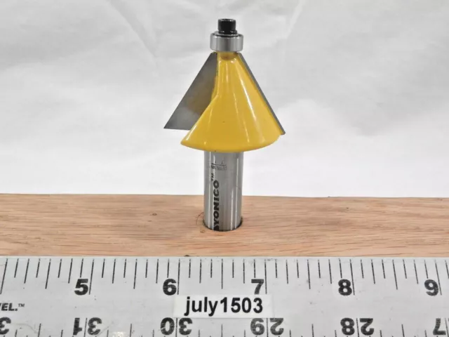 (1) NEW  Yonico 30° Chamfer Bevel Trim Carbide Tip Router Bit 3/8" Bearing y4