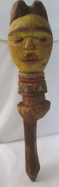 African Kuyu Kebe-Kebe Carved Wood Puppet Congo
